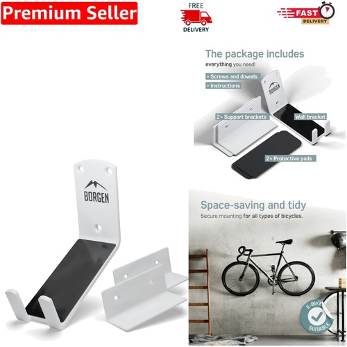 Elegant white bike - wall, mount